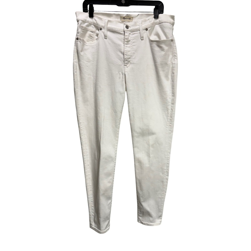 Madewell 9" High-Rise Skinny Jeans Womens 32 White GUC Stretch Denim